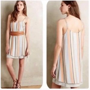 Anthropologie Dolan Left Coast Striped Layered Laurel Dress